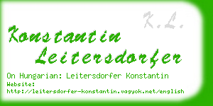 konstantin leitersdorfer business card